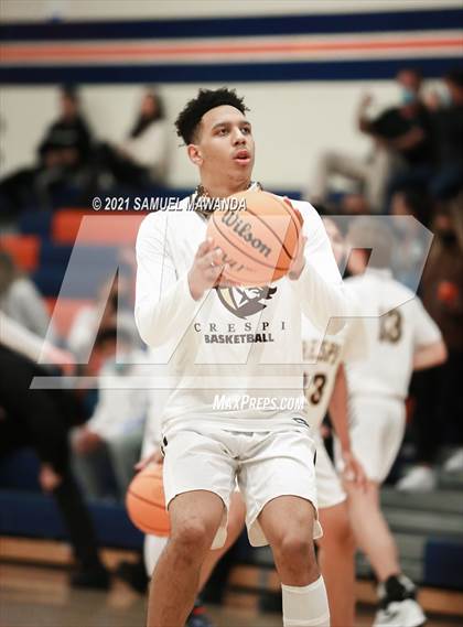 Thumbnail 1 in Crespi vs  Notre Dame (SO) (6th Annual West Valley Varsity Basketball Tip-off Classic Final) photogallery.