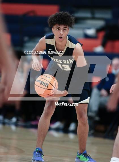 Thumbnail 2 in Crespi vs  Notre Dame (SO) (6th Annual West Valley Varsity Basketball Tip-off Classic Final) photogallery.