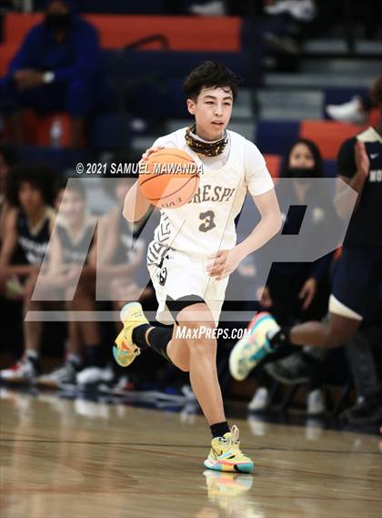 Thumbnail 2 in Crespi vs  Notre Dame (SO) (6th Annual West Valley Varsity Basketball Tip-off Classic Final) photogallery.