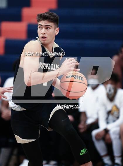 Thumbnail 1 in Crespi vs  Notre Dame (SO) (6th Annual West Valley Varsity Basketball Tip-off Classic Final) photogallery.