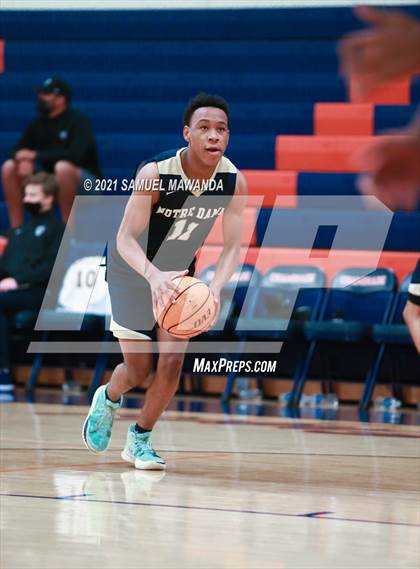 Thumbnail 1 in Crespi vs  Notre Dame (SO) (6th Annual West Valley Varsity Basketball Tip-off Classic Final) photogallery.