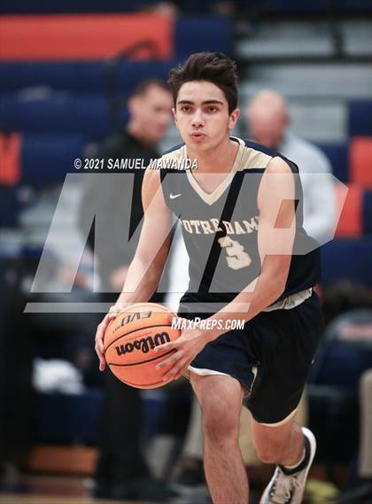 Thumbnail 2 in Crespi vs  Notre Dame (SO) (6th Annual West Valley Varsity Basketball Tip-off Classic Final) photogallery.