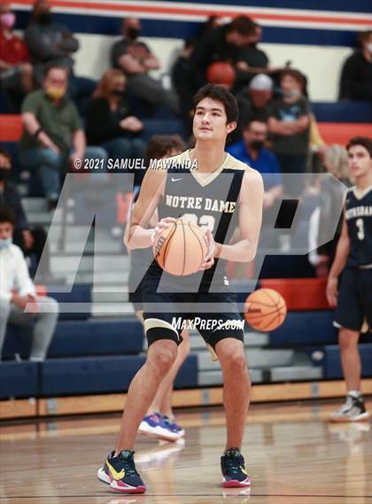Thumbnail 1 in Crespi vs  Notre Dame (SO) (6th Annual West Valley Varsity Basketball Tip-off Classic Final) photogallery.