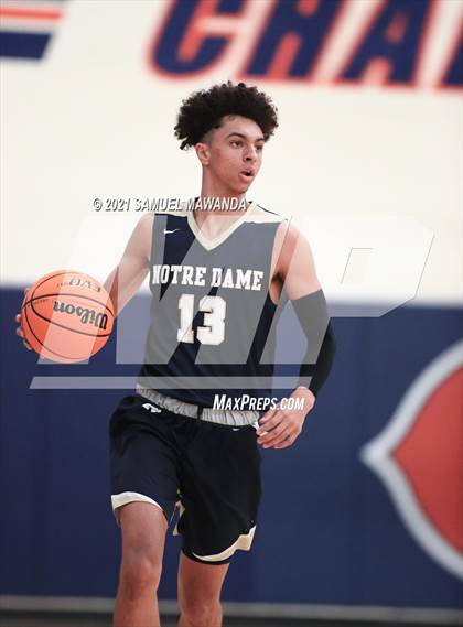 Thumbnail 2 in Crespi vs  Notre Dame (SO) (6th Annual West Valley Varsity Basketball Tip-off Classic Final) photogallery.