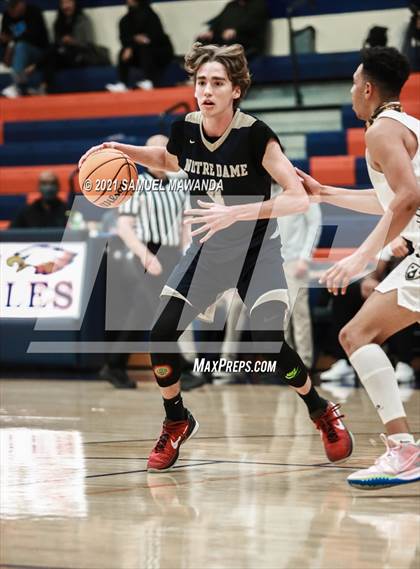 Thumbnail 2 in Crespi vs  Notre Dame (SO) (6th Annual West Valley Varsity Basketball Tip-off Classic Final) photogallery.
