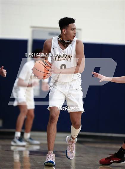 Thumbnail 2 in Crespi vs  Notre Dame (SO) (6th Annual West Valley Varsity Basketball Tip-off Classic Final) photogallery.