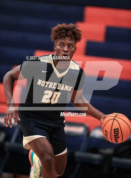 Thumbnail 1 in Crespi vs  Notre Dame (SO) (6th Annual West Valley Varsity Basketball Tip-off Classic Final) photogallery.