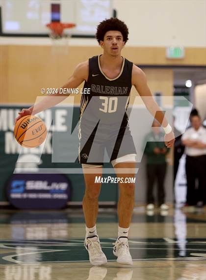 Thumbnail 3 in Salesian College Preparatory vs. Archbishop Riordan (De La Salle MLK Classic) photogallery.