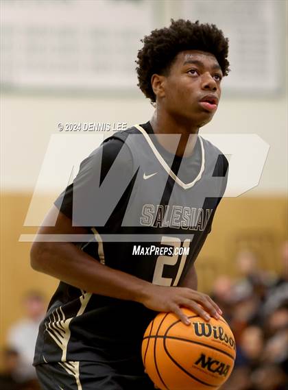 Thumbnail 3 in Salesian College Preparatory vs. Archbishop Riordan (De La Salle MLK Classic) photogallery.