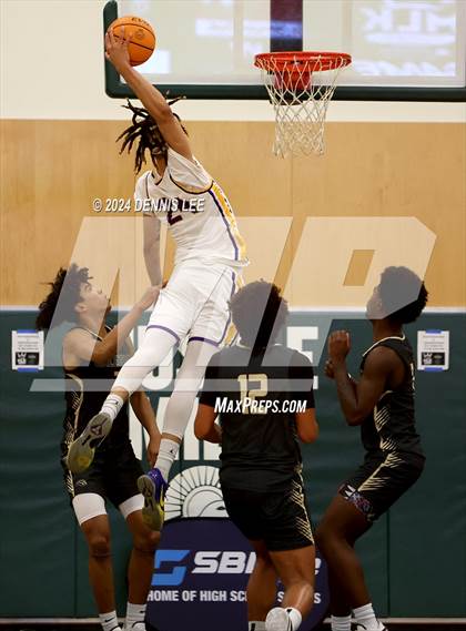 Thumbnail 1 in Salesian College Preparatory vs. Archbishop Riordan (De La Salle MLK Classic) photogallery.