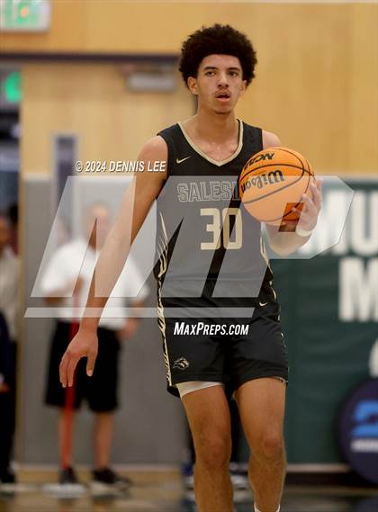 Thumbnail 1 in Salesian College Preparatory vs. Archbishop Riordan (De La Salle MLK Classic) photogallery.