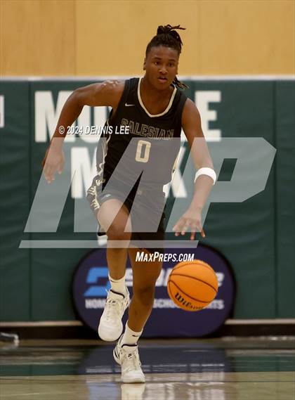 Thumbnail 3 in Salesian College Preparatory vs. Archbishop Riordan (De La Salle MLK Classic) photogallery.