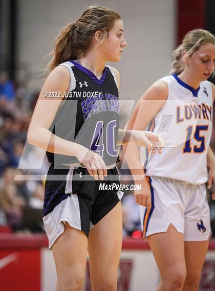 Thumbnail 3 in Spring Creek vs. Lowry (NIAA Class 3A State Girls Final) photogallery.