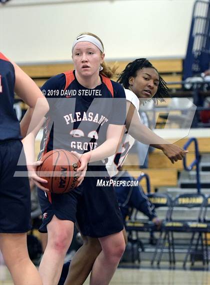 Thumbnail 3 in Pleasant Grove vs. Cosumnes Oaks (Trojan Toss Up) photogallery.