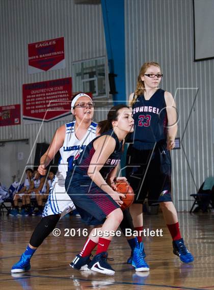 Thumbnail 2 in Evangel Christian Academy vs Laguna Acoma (Evangel Eagle Tournament) photogallery.