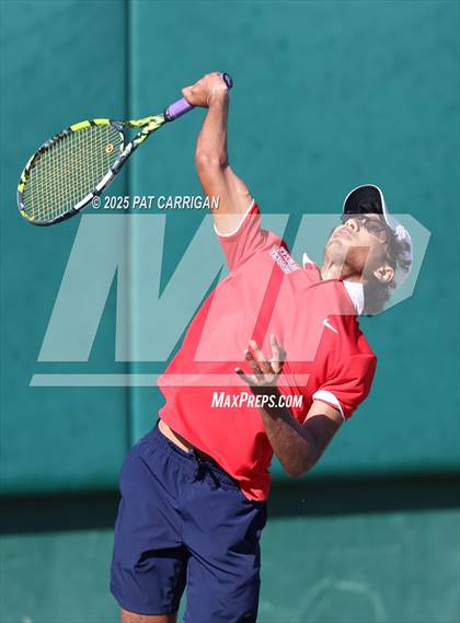 Thumbnail 3 in Wylie vs Frisco Centennial (UIL 5A Tennis Semifinal) photogallery.