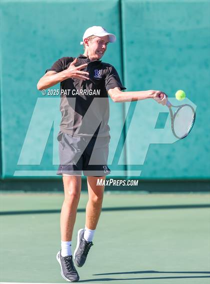 Thumbnail 2 in Wylie vs Frisco Centennial (UIL 5A Tennis Semifinal) photogallery.