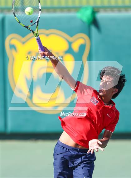 Thumbnail 2 in Wylie vs Frisco Centennial (UIL 5A Tennis Semifinal) photogallery.
