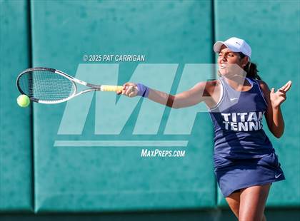 Thumbnail 3 in Wylie vs Frisco Centennial (UIL 5A Tennis Semifinal) photogallery.
