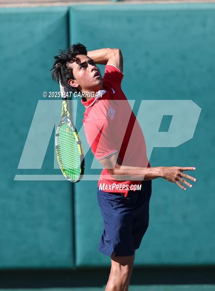 Thumbnail 3 in Wylie vs Frisco Centennial (UIL 5A Tennis Semifinal) photogallery.