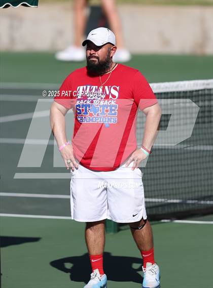 Thumbnail 1 in Wylie vs Frisco Centennial (UIL 5A Tennis Semifinal) photogallery.