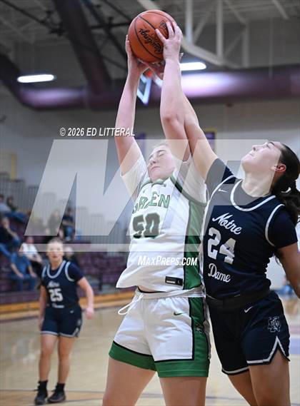 Thumbnail 1 in Notre Dame vs. Green (OHSAA DIV VII District) photogallery.