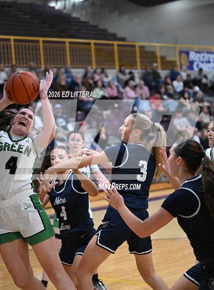 Thumbnail 2 in Notre Dame vs. Green (OHSAA DIV VII District) photogallery.