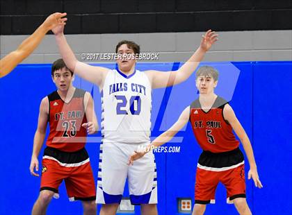 Thumbnail 1 in Falls City vs. St. Paul (Falls City Basketball Tournament) photogallery.