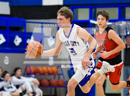 Thumbnail 2 in Falls City vs. St. Paul (Falls City Basketball Tournament) photogallery.