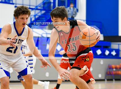 Thumbnail 2 in Falls City vs. St. Paul (Falls City Basketball Tournament) photogallery.