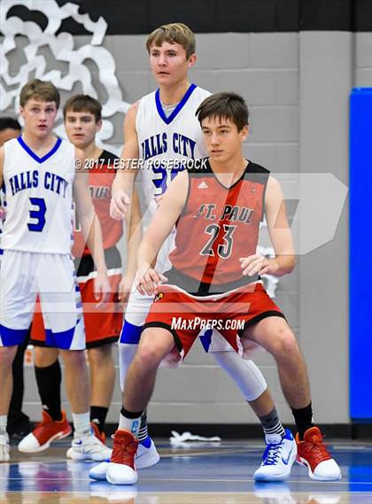 Thumbnail 1 in Falls City vs. St. Paul (Falls City Basketball Tournament) photogallery.