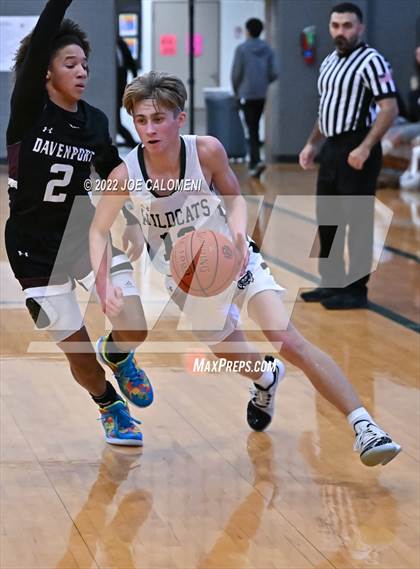 Thumbnail 1 in Davenport vs New Braunfels Christian Academy (Marion Basketball Tournament) photogallery.