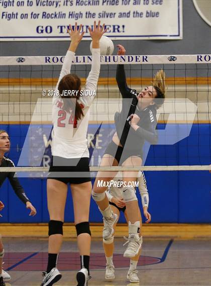 Thumbnail 1 in Lincoln(Stockton) @ Rocklin (CIF SJS D1 Playoffs) photogallery.