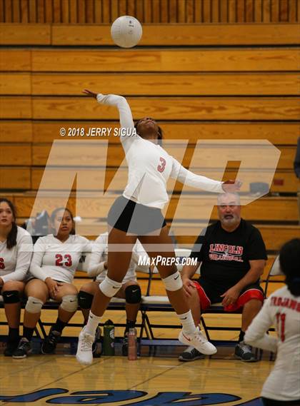 Thumbnail 1 in Lincoln(Stockton) @ Rocklin (CIF SJS D1 Playoffs) photogallery.