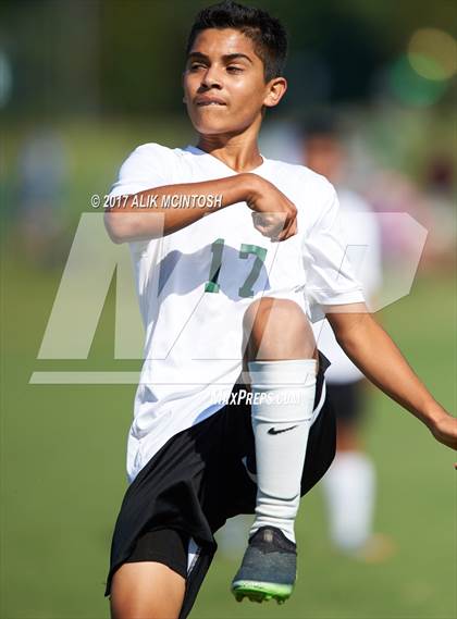 Thumbnail 3 in Greenfield vs. Christ School (Ravenscroft Soccer Invitational) photogallery.