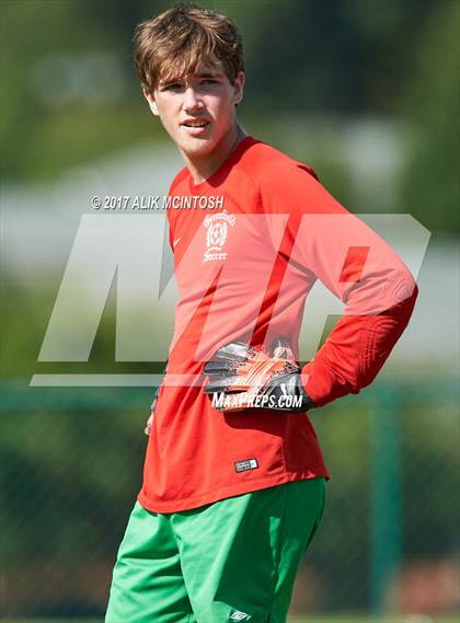 Thumbnail 2 in Greenfield vs. Christ School (Ravenscroft Soccer Invitational) photogallery.