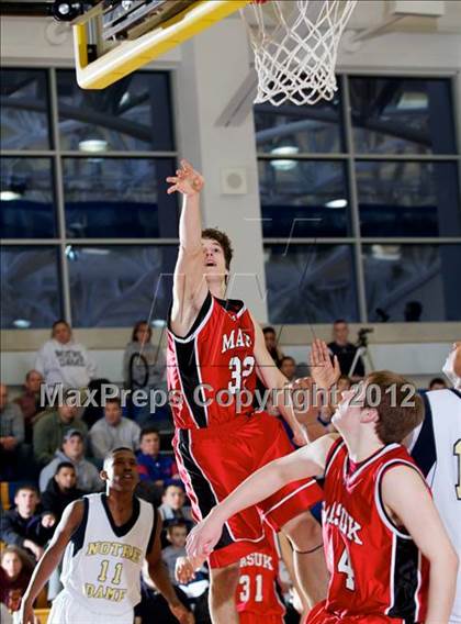 Thumbnail 2 in Masuk vs. Notre Dame-Fairfield (SWC Semifinal) photogallery.