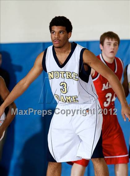 Thumbnail 2 in Masuk vs. Notre Dame-Fairfield (SWC Semifinal) photogallery.