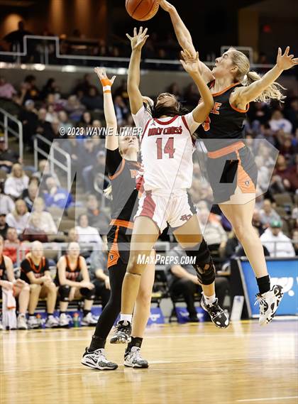 Thumbnail 2 in Ryle vs Holy Cross (2023 9th Region Girls Basketball Tournament) photogallery.