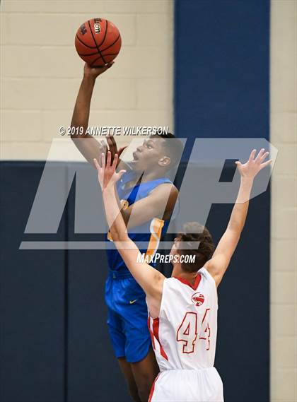 Thumbnail 1 in Orlando Christian Prep vs. Tampa Prep (ARS/Rescue Rooter National Hoopfest) photogallery.