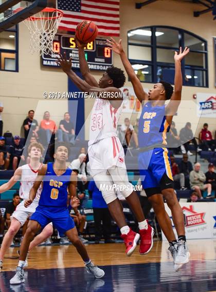 Thumbnail 3 in Orlando Christian Prep vs. Tampa Prep (ARS/Rescue Rooter National Hoopfest) photogallery.