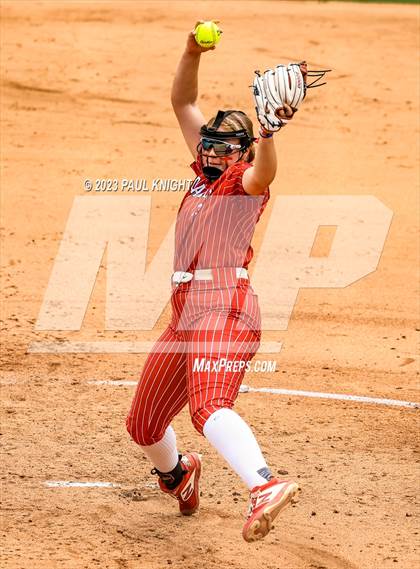 Thumbnail 2 in Santa Gertrudis Academy vs. Coahoma (UIL 3A Softball Final) photogallery.