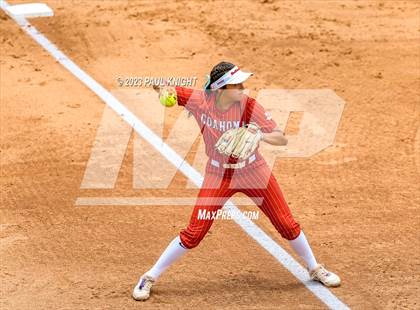 Thumbnail 2 in Santa Gertrudis Academy vs. Coahoma (UIL 3A Softball Final) photogallery.
