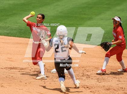 Thumbnail 3 in Santa Gertrudis Academy vs. Coahoma (UIL 3A Softball Final) photogallery.