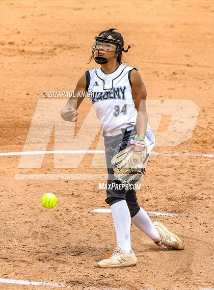 Thumbnail 2 in Santa Gertrudis Academy vs. Coahoma (UIL 3A Softball Final) photogallery.