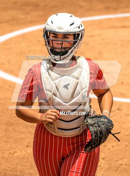 Thumbnail 1 in Santa Gertrudis Academy vs. Coahoma (UIL 3A Softball Final) photogallery.