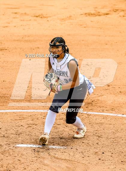 Thumbnail 2 in Santa Gertrudis Academy vs. Coahoma (UIL 3A Softball Final) photogallery.