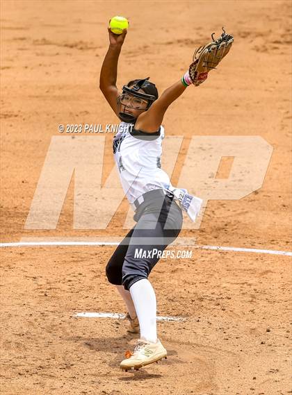 Thumbnail 2 in Santa Gertrudis Academy vs. Coahoma (UIL 3A Softball Final) photogallery.