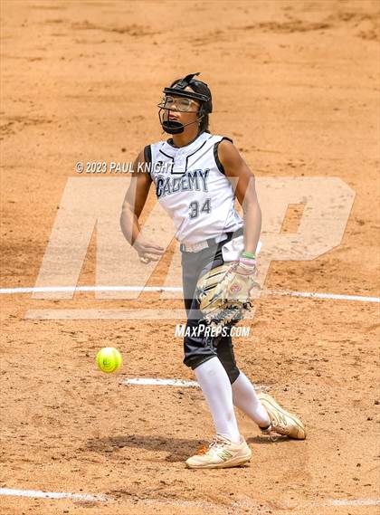 Thumbnail 1 in Santa Gertrudis Academy vs. Coahoma (UIL 3A Softball Final) photogallery.