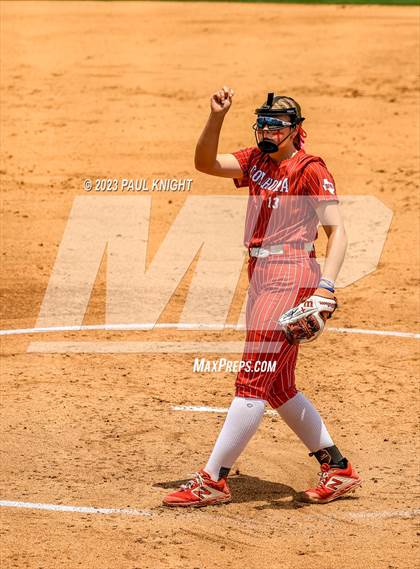 Thumbnail 3 in Santa Gertrudis Academy vs. Coahoma (UIL 3A Softball Final) photogallery.